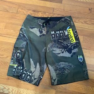 Analog Aloha Army Board Short